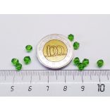 4mm Bicone csiszolt üveggyöngy - sötétzöld