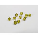 5mm Bicone csiszolt üveggyöngy - olajzöld