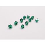 4mm Bicone csiszolt üveggyöngy - tengerzöld