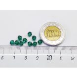 4mm Bicone csiszolt üveggyöngy - tengerzöld