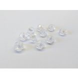 Csiszolt üveggyöngy - 6x4mm Abacus - Clear AB - 10db