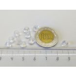 Csiszolt üveggyöngy - 6x4mm Abacus - Clear AB - 10db