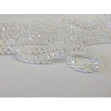 Csiszolt üveggyöngy - 6x4mm Abacus - Clear AB - 10db