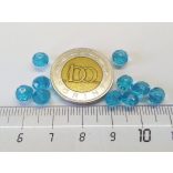 Csiszolt üveggyöngy - 6x4mm Abacus - Égkék - 10db