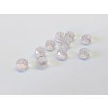 Csiszolt üveggyöngy - 6x4mm Abacus - Rózsaszín - 10db