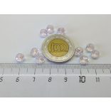 Csiszolt üveggyöngy - 6x4mm Abacus - Rózsaszín - 10db