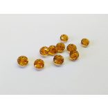 Csiszolt üveggyöngy - 6x4mm Abacus - Aranyló Borostyán - 10db