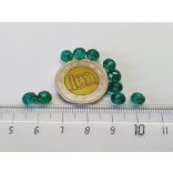 Csiszolt üveggyöngy - 6x4mm Abacus - Tengerzöld - 10db