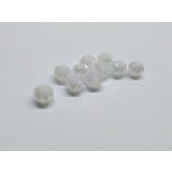 Csiszolt üveggyöngy - 6x4mm Abacus - Ragyogó Kagylóhéj - 10db