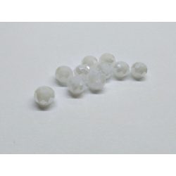   Csiszolt üveggyöngy - 6x4mm Abacus - Ragyogó Kagylóhéj - 10db