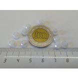 Csiszolt üveggyöngy - 6x4mm Abacus - Ragyogó Kagylóhéj - 10db