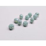 Csiszolt üveggyöngy - 6x4mm Abacus - Halvány türkiz <3  - 10db