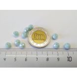 Csiszolt üveggyöngy - 6x4mm Abacus - Halvány türkiz <3  - 10db