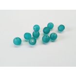 10db - Tengerzöld - Frosted - 8mm üveggyöngy