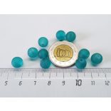 10db - Tengerzöld - Frosted - 8mm üveggyöngy