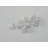 10db - Roppantott üveggyöngy - 8mm - CLEAR