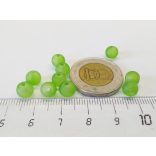 Üveggyöngy - Frosted (6mm) - zöld - 10db