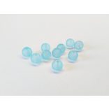 Üveggyöngy - Frosted (6mm) - világoskék - 10db