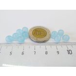 Üveggyöngy - Frosted (6mm) - világoskék - 10db