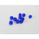 Üveggyöngy - Frosted (6mm) - KÉK - 10db