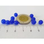 Üveggyöngy - Frosted (6mm) - KÉK - 10db