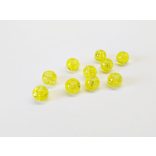 Roppantott üveggyöngy - Citromsárga (6mm) - 10db