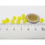 Roppantott üveggyöngy - Citromsárga (6mm) - 10db