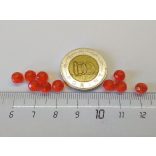 Csiszolt üveggyöngy - 6x4mm Abacus - narancssárga - 10db