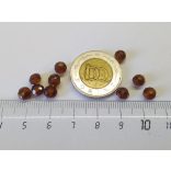 Csiszolt üveggyöngy - 6x4mm Abacus - barna - 10db