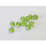 Csiszolt üveggyöngy - 6x4mm Abacus - halványzöld - 10db