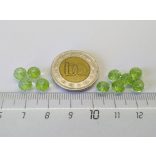 Csiszolt üveggyöngy - 6x4mm Abacus - halványzöld - 10db