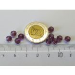 Csiszolt üveggyöngy - 6x4mm Abacus - lila - 10db