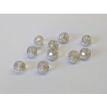 Csiszolt üveggyöngy - 6x4mm Abacus - füstszínű AB - 10db