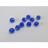 Csiszolt üveggyöngy - 6x4mm Abacus - Királykék - 10db