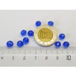 Csiszolt üveggyöngy - 6x4mm Abacus - Királykék - 10db