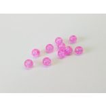 Roppantott üveggyöngy - Rózsaszín (6mm) - 10db