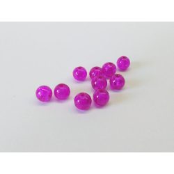 Roppantott üveggyöngy - Magenta (6mm) - 10db