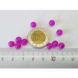 Roppantott üveggyöngy - Magenta (6mm) - 10db