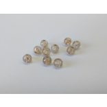 Roppantott üveggyöngy - *Jegeskávé* (6mm) - 10db