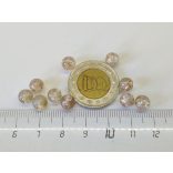 Roppantott üveggyöngy - *Jegeskávé* (6mm) - 10db