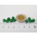 Roppantott üveggyöngy - Fűzöld (6mm) - 10db