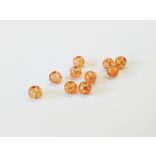 Roppantott üveggyöngy - Halványnarancs (6mm) - 10db