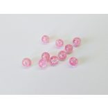 Roppantott üveggyöngy - Lazac (6mm) - 10db