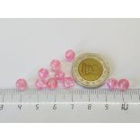 Roppantott üveggyöngy - Lazac (6mm) - 10db