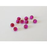Roppantott üveggyöngy - Red-Magenta (6mm) - 10db