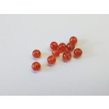 Roppantott üveggyöngy - Narancssárga (6mm) - 10db