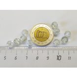 Roppantott üveggyöngy - Clear (6mm) - 10db