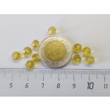 Csiszolt üveggyöngy - 6x4mm Abacus - Sárga - 10db