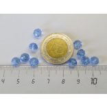 Csiszolt üveggyöngy - 6x4mm Abacus - Búzavirág kék - 10db