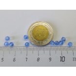 Csiszolt üveggyöngy - 4mm - Búzavirág kék - 10db